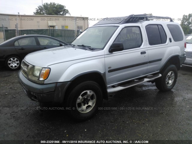 5N1ED28Y81C596311 - 2001 NISSAN XTERRA XE/SE SILVER photo 2