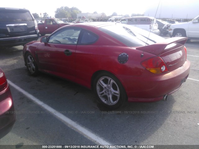 KMHHN65F44U125808 - 2004 HYUNDAI TIBURON GT RED photo 3