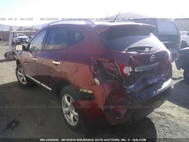 JN8AS5MV3BW251911 - 2011 NISSAN ROGUE S/SV/KROM MAROON photo 3