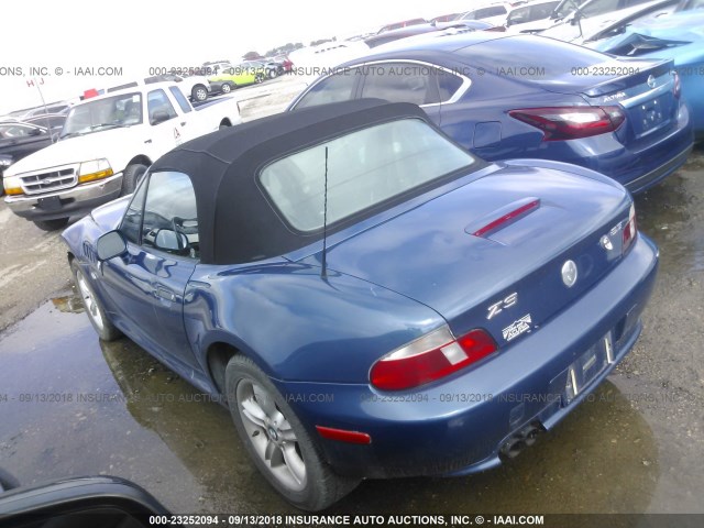 WBACH9343YLF88432 - 2000 BMW Z3 2.3 BLUE photo 3