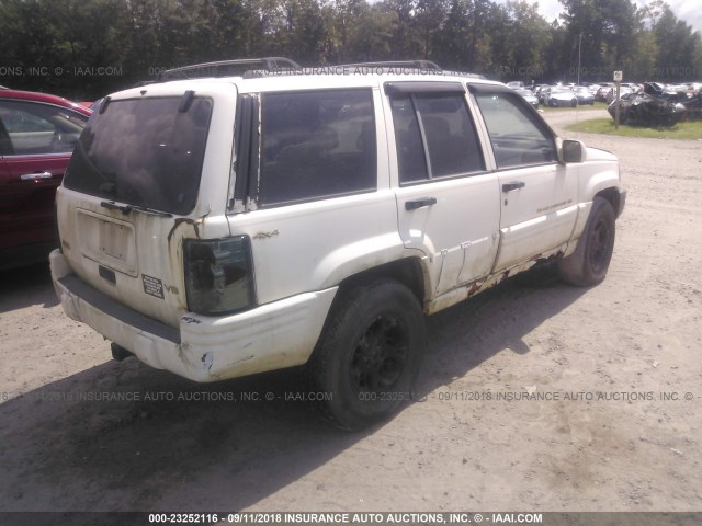 1J4GZ78Y3WC177229 - 1998 JEEP GRAND CHEROKEE LIMITED WHITE photo 4