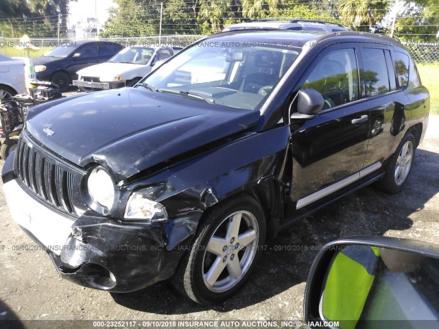 1J8FT57W68D723339 - 2008 JEEP COMPASS LIMITED BLACK photo 2