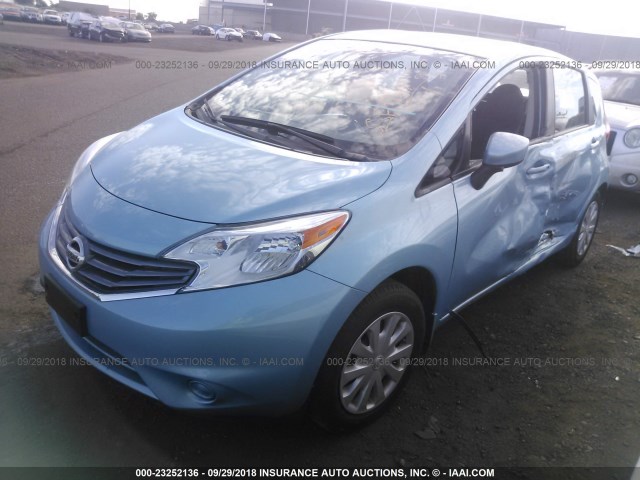 3N1CE2CP1FL388566 - 2015 NISSAN VERSA NOTE S/S PLUS/SV/SL/SR BLUE photo 2