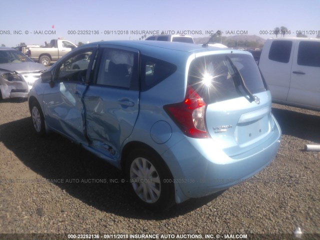 3N1CE2CP1FL388566 - 2015 NISSAN VERSA NOTE S/S PLUS/SV/SL/SR BLUE photo 3