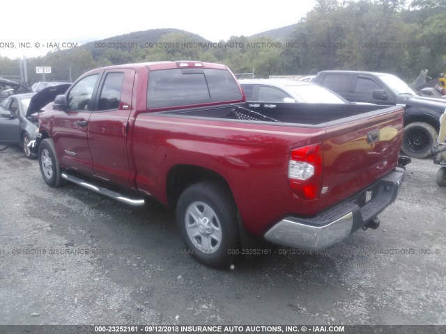 5TFRM5F17JX129760 - 2018 TOYOTA TUNDRA DOUBLE CAB SR/SR5 RED photo 3