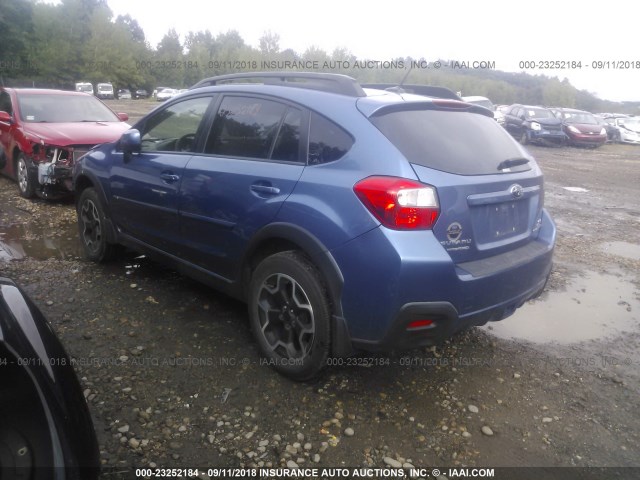 JF2GPAWC1EH327180 - 2014 SUBARU XV CROSSTREK 2.0 PREMIUM BLUE photo 3