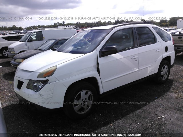 3G7DA03E42S569515 - 2002 PONTIAC AZTEK WHITE photo 2