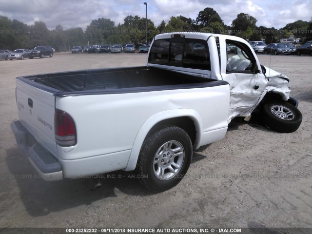 1D7FL36X43S151610 - 2003 DODGE DAKOTA SPORT WHITE photo 4