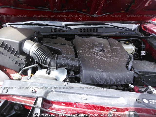 3TMCZ5AN8HM090291 - 2017 TOYOTA TACOMA DBL CAB/SR/TRDSPT/OR/PRO წითელი ფოტო 10