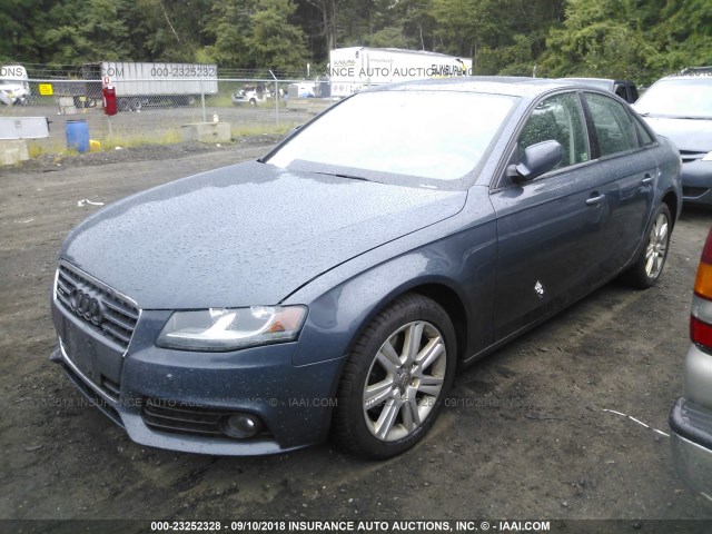 WAUDFAFL2AN036216 - 2010 AUDI A4 PREMIUM GRAY photo 2