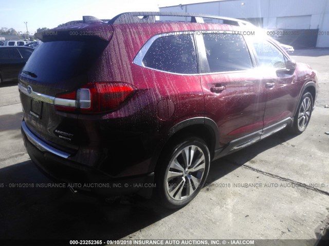 4S4WMAPD1K3405875 - 2019 SUBARU ASCENT LIMITED RED photo 4