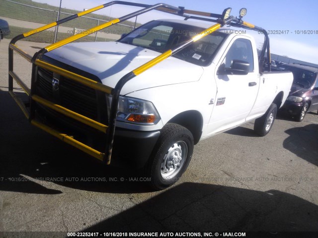 3C6LD5AL5CG155125 - 2012 DODGE RAM 2500 ST WHITE photo 2