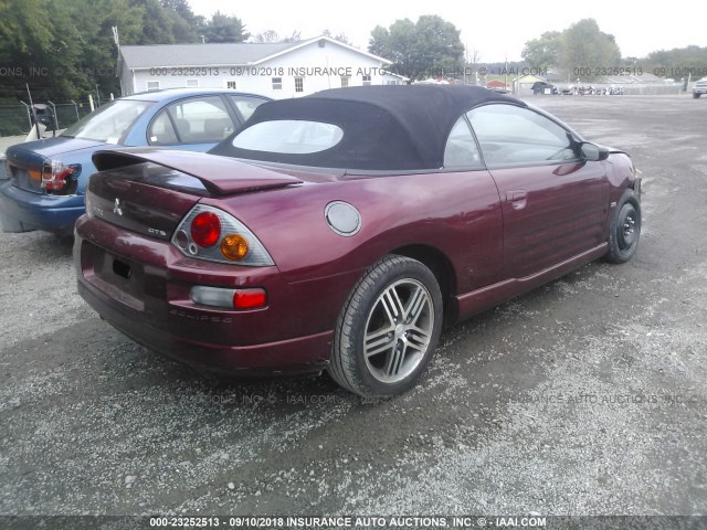 4A3AE75H75E004017 - 2005 MITSUBISHI ECLIPSE SPYDER GTS MAROON photo 4