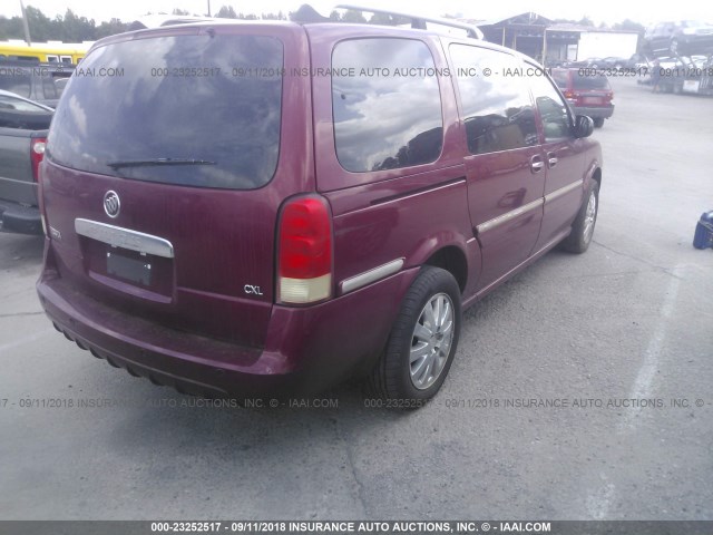 5GADV33L15D237981 - 2005 BUICK TERRAZA CXL BURGUNDY photo 4