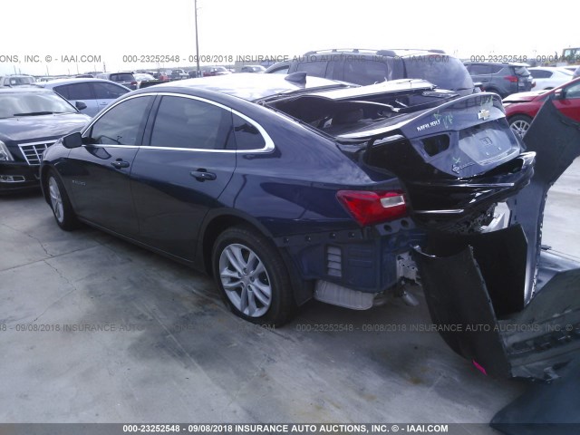 1G1ZE5ST9HF128283 - 2017 CHEVROLET MALIBU LT BLUE photo 3