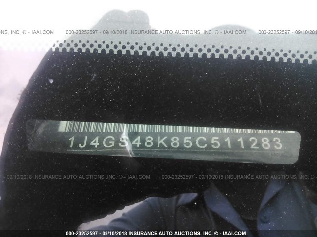 1J4GS48K85C511283 - 2005 JEEP GRAND CHEROKEE LAREDO/COLUMBIA/FREEDOM 黑色 照片 9