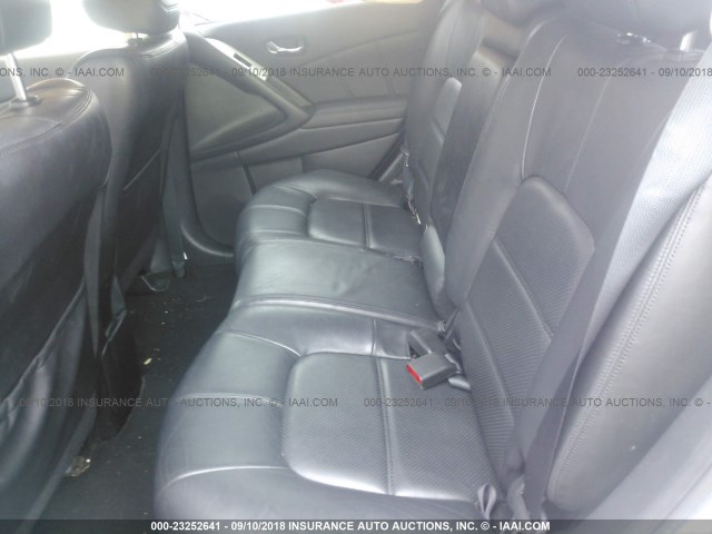 JN8AZ1MU5CW115101 - 2012 NISSAN MURANO S/SL/LE SILVER photo 8