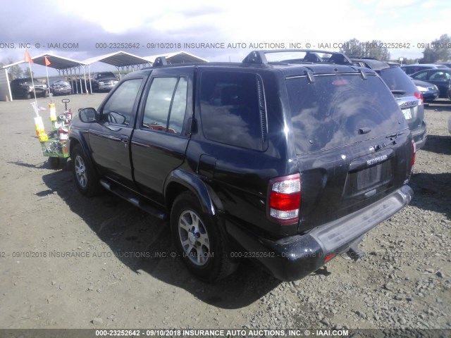 JN8AR07Y8YW445542 - 2000 NISSAN PATHFINDER LE/SE/XE BLACK photo 3