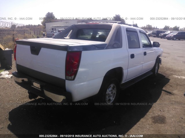 3GNEC12Z96G136136 - 2006 CHEVROLET AVALANCHE C1500 WHITE photo 4