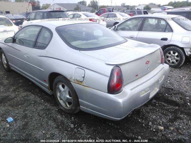 2G1WX12K349313574 - 2004 CHEVROLET MONTE CARLO SS ვერცხლისფერი ფოტო 3