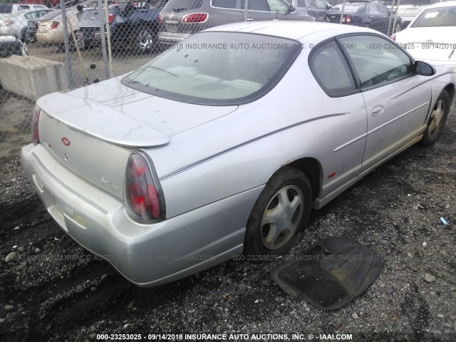 2G1WX12K349313574 - 2004 CHEVROLET MONTE CARLO SS SILVER photo 4