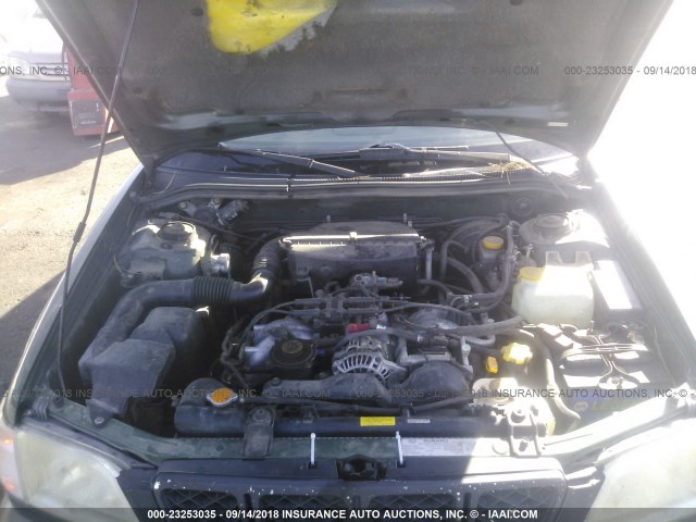 JF1SF65512H747101 - 2002 SUBARU FORESTER S GREEN photo 10