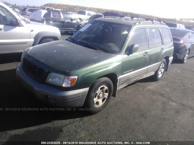 JF1SF65512H747101 - 2002 SUBARU FORESTER S GREEN photo 2