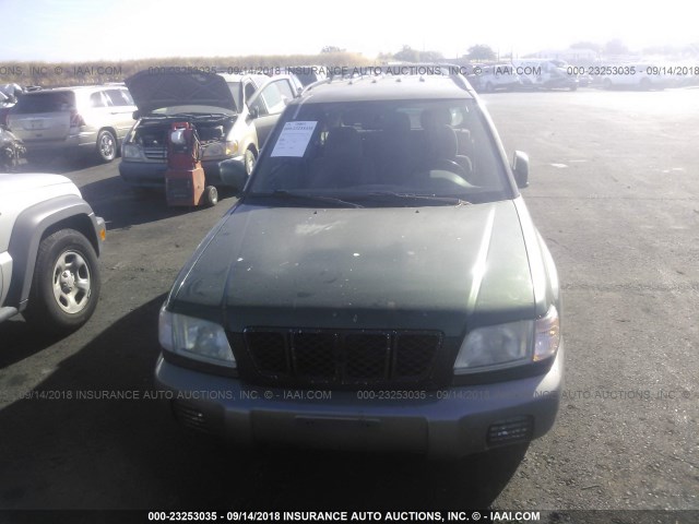 JF1SF65512H747101 - 2002 SUBARU FORESTER S GREEN photo 6