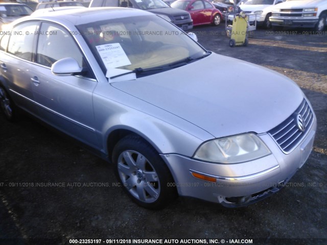 WVWAD63B75E080545 - 2005 VOLKSWAGEN PASSAT GLS SILVER photo 1