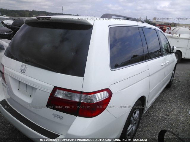 5FNRL38607B455189 - 2007 HONDA ODYSSEY EXL WHITE photo 4