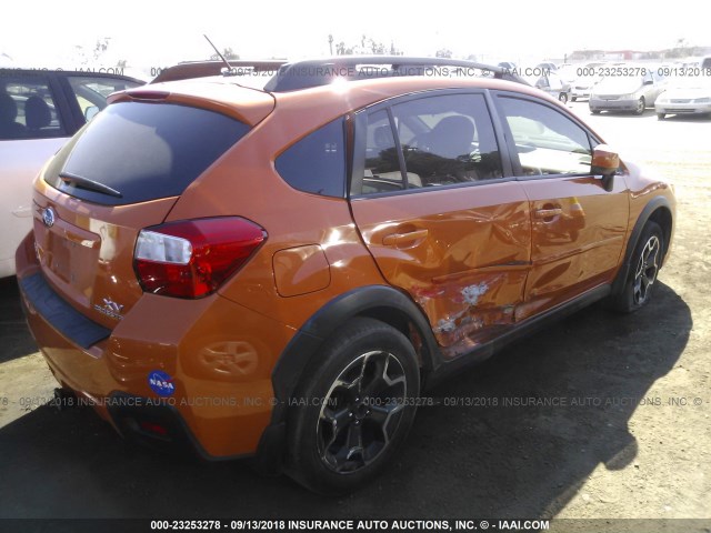 JF2GPAKC1D2826245 - 2013 SUBARU XV CROSSTREK 2.0 LIMITED ORANGE photo 4