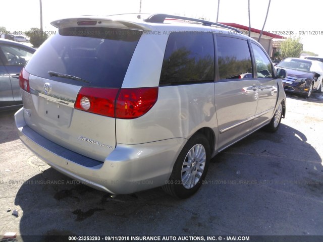 5TDZK22C68S141068 - 2008 TOYOTA SIENNA XLE/XLE LIMITED Champagne photo 4