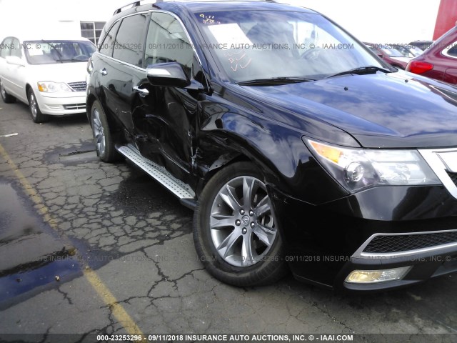 2HNYD2H79AH503909 - 2010 ACURA MDX ADVANCE BLACK photo 6