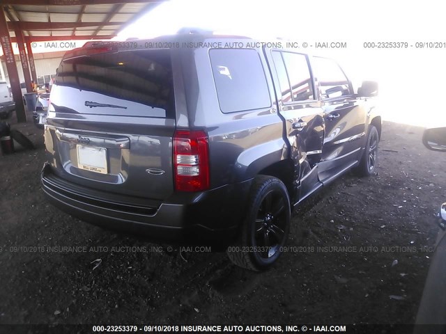 1C4NJPBA2FD372474 - 2015 JEEP PATRIOT SPORT GRAY photo 4