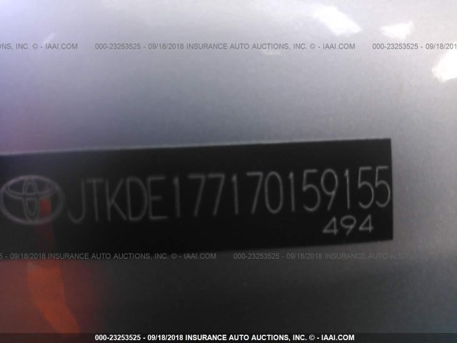 JTKDE177170159155 - 2007 TOYOTA SCION TC 银色 照片 9