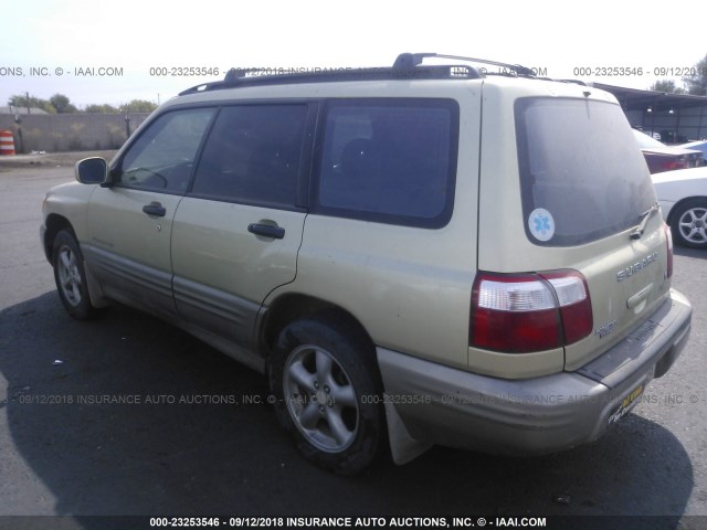 JF1SF65571H732911 - 2001 SUBARU FORESTER S GOLD photo 3