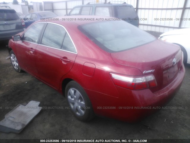 4T1BE46KX7U026209 - 2007 TOYOTA CAMRY NEW GENERAT CE/LE/XLE/SE RED photo 3
