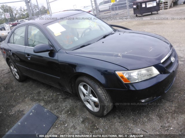 5NPEU46F87H225681 - 2007 HYUNDAI SONATA SE/LIMITED BLUE photo 1