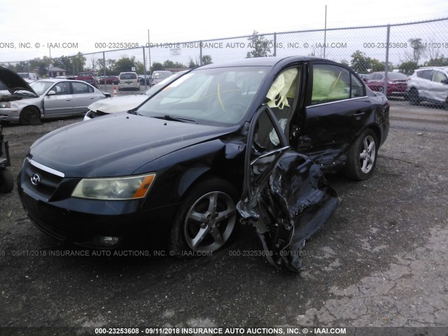 5NPEU46F87H225681 - 2007 HYUNDAI SONATA SE/LIMITED BLUE photo 2