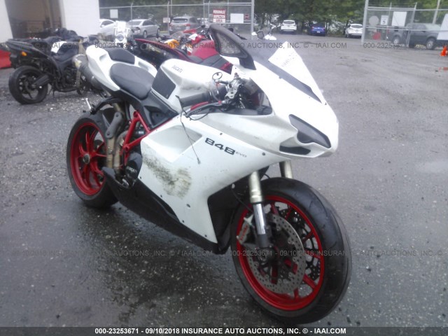 ZDM1XBMV5CB021280 - 2012 DUCATI SUPERBIKE 848/848 EVO CORSE SE WHITE photo 1