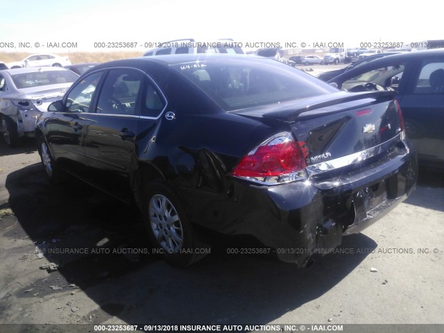 2G1WS583381270154 - 2008 CHEVROLET IMPALA POLICE BLACK photo 3