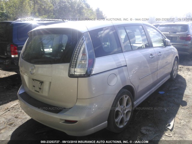 JM1CR293480322020 - 2008 MAZDA 5 SILVER photo 4