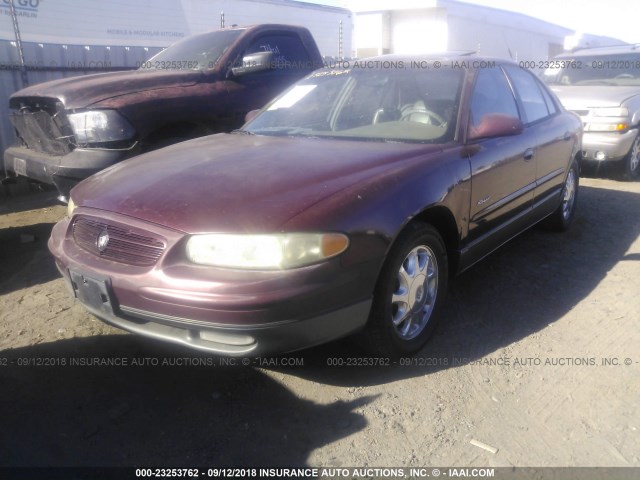 2G4WF551511106713 - 2001 BUICK REGAL GS BURGUNDY photo 2