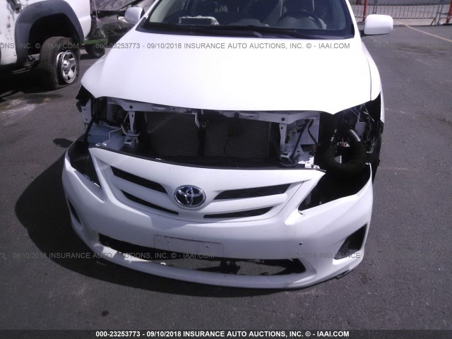 2T1BU4EE1DC018768 - 2013 TOYOTA COROLLA S/LE WHITE photo 6