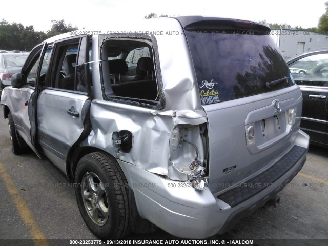 2HKYF18104H622546 - 2004 HONDA PILOT LX SILVER photo 3