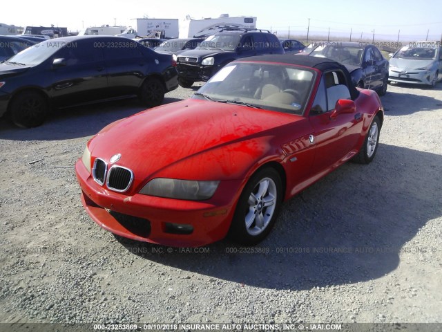 4USCH9344YLF87951 - 2000 BMW Z3 2.3 RED photo 2
