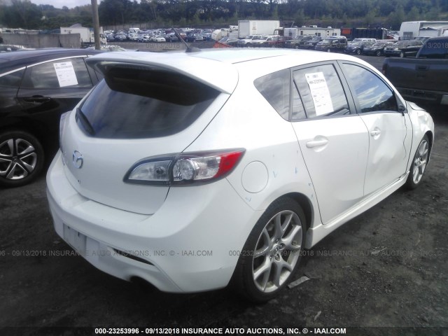JM1BL1L44C1648492 - 2012 MAZDA SPEED 3 WHITE photo 4