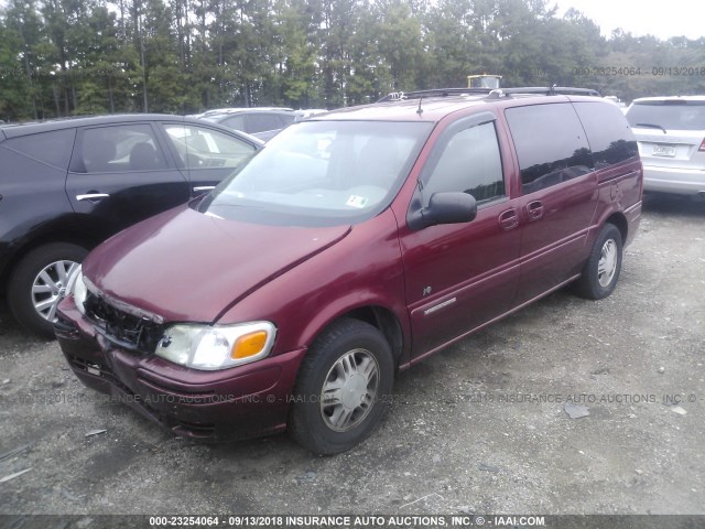 1GNDX13E72D233919 - 2002 CHEVROLET VENTURE LUXURY BURGUNDY photo 2