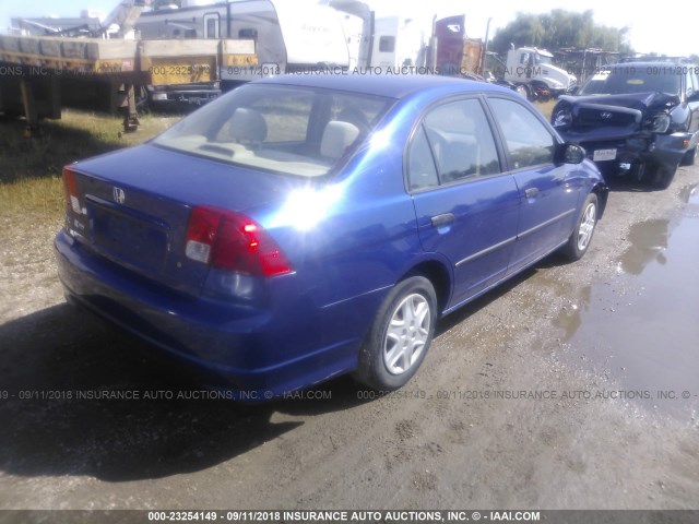 1HGES163X5L015278 - 2005 HONDA CIVIC DX VP Mavi foto 4