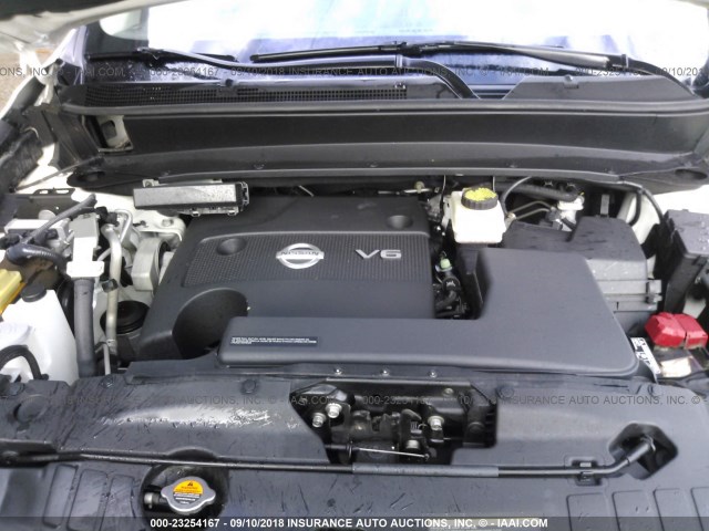 5N1AR2MN8DC665188 - 2013 NISSAN PATHFINDER S/SV/SL/PLATINUM WHITE photo 10